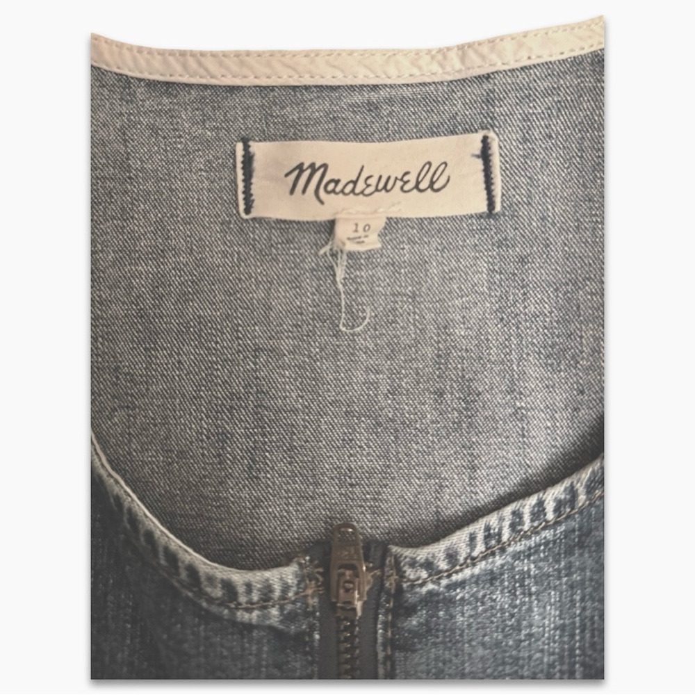 Madewell Blue Women’s Madewell Denim Zip Jumpsuit – Size 10 - Picture 3 of 7
